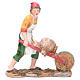 Nativity resin figurine, man with wheelbarrow measuring 21cm s1