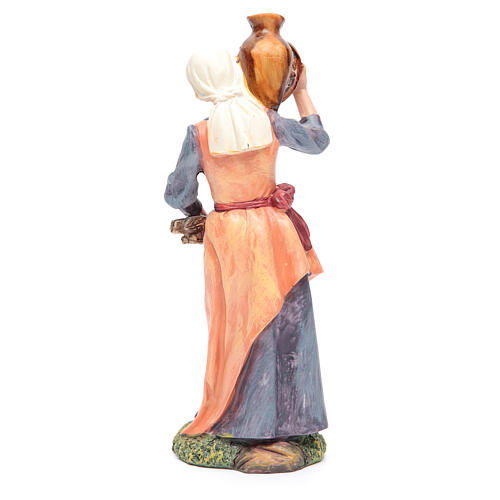 Nativity figurine, woman with amphora and bundle measuring 30cm 2