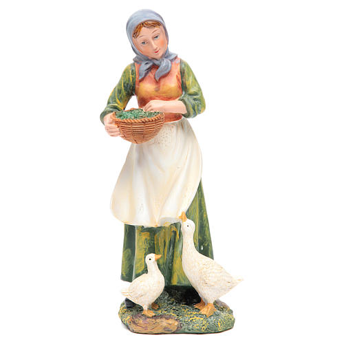 Nativity figurine, woman with geese measuring 30cm 1