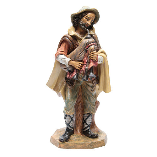 Nativity scene statue shepherd with bagpipe 1