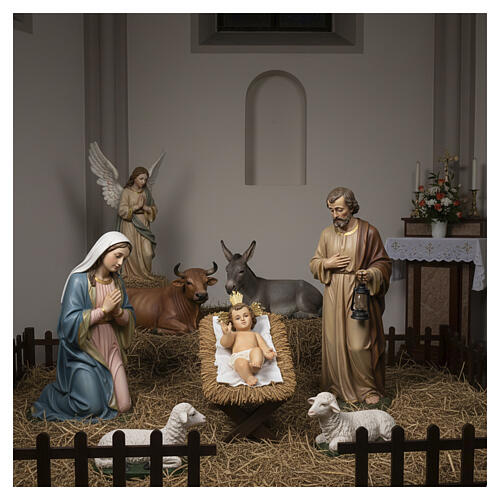 Segnendes Jesus Kind aus Holz weiss gekleidet, fein Finish 5