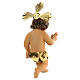 Gesù Bambino pasta legno benedicente veste dorata dec. elegante s5