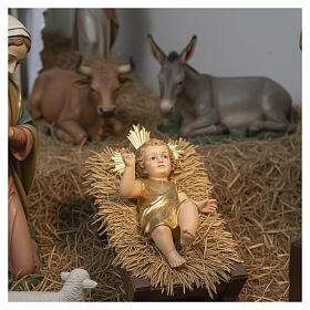 Jesus Kind goldene Kleidung 35cm, fein Finish