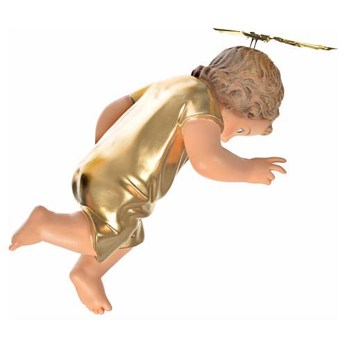 Niño Jesús pasta de madera vestido dorado 35 cm 8