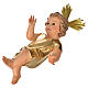 Niño Jesús pasta de madera vestido dorado 35 cm s5