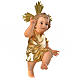 Niño Jesús pasta de madera vestido dorado 35 cm s1
