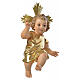 Niño Jesús pasta de madera vestido dorado 35 cm s1