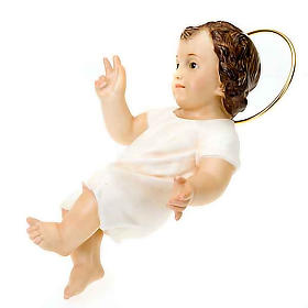 Statue Gesù Bambino: Gesù Bambino pasta legno benedicente cm 25 dec. elegante Statue Gesù Bambino: Gesù Bambino pasta legno benedicente cm 25 dec. elegante