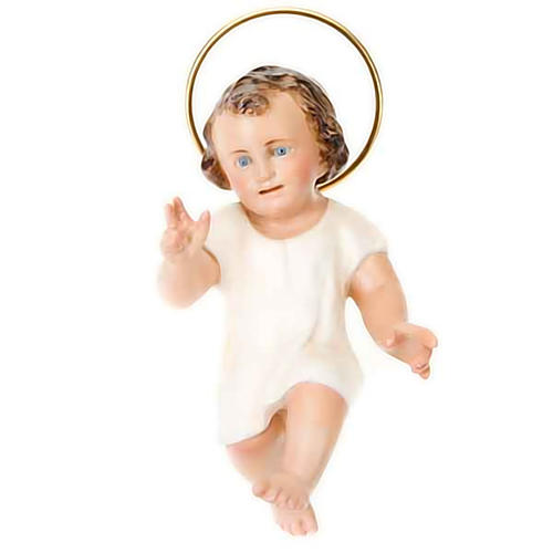 Dzieciątko Jezus figurka ścier drzewny 15 cm błogosławiące dek. elegancka 1