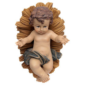 Resin Baby Jesus statue with cradle