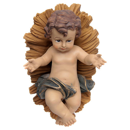 Resin Baby Jesus statue with cradle 1