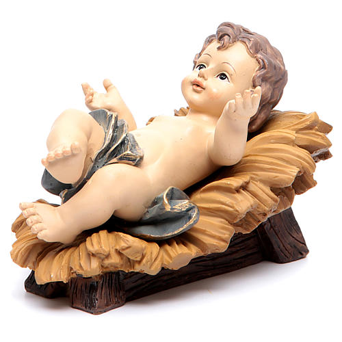 Resin Baby Jesus statue with cradle 6