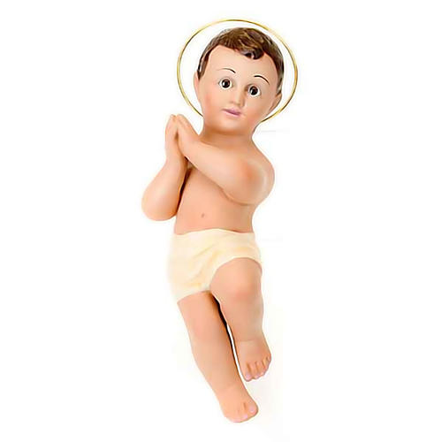 Plaster Baby Jesus with halo, 25 cm 1