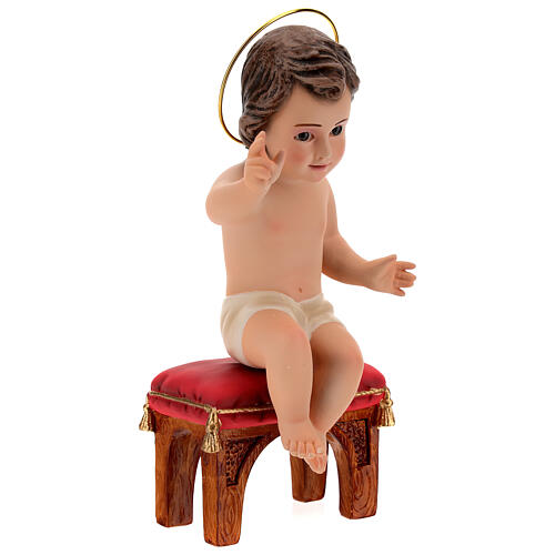 Enfant Jésus assis plâtre 20 cm 4