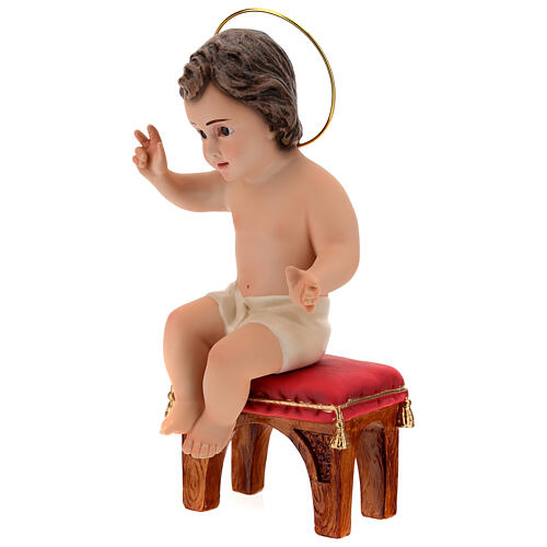 Menino Jesus sentado gesso 20 cm 3