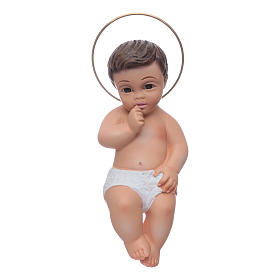 Dzieciątko Jezus z gipsu 15 cm oczy z kryształu