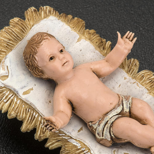 Baby Jesus with cradle 4cm Moranduzzo 3