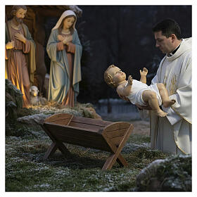 Cuna madera para Niño Jesús Val Gardena