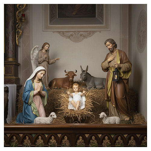 Liegendes Jesuskind mit Augen aus Kristall Landi 27 cm 5