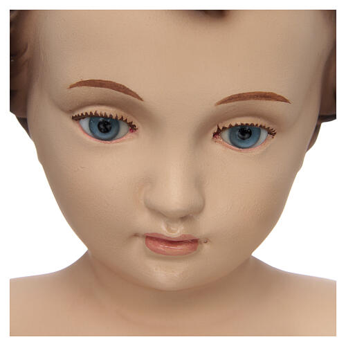 Baby Jesus, drapped in white with crystal eyes, 46cm Landi 3