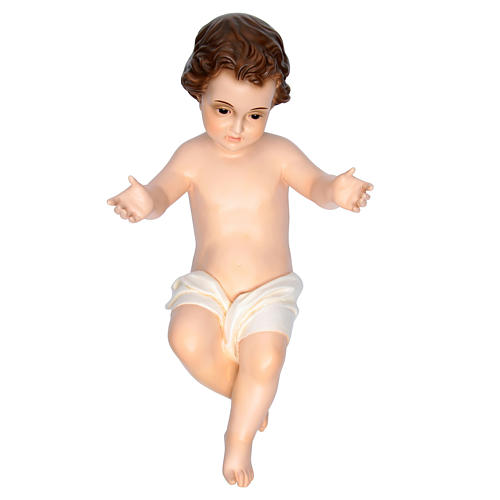 Nacktes Jesuskind mit Augen aus Kristall Landi 58 cm 9