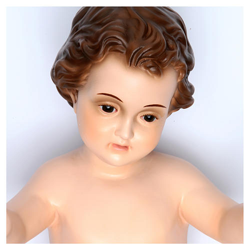 Nacktes Jesuskind mit Augen aus Kristall, Landi, 58 cm, AUßEN 11