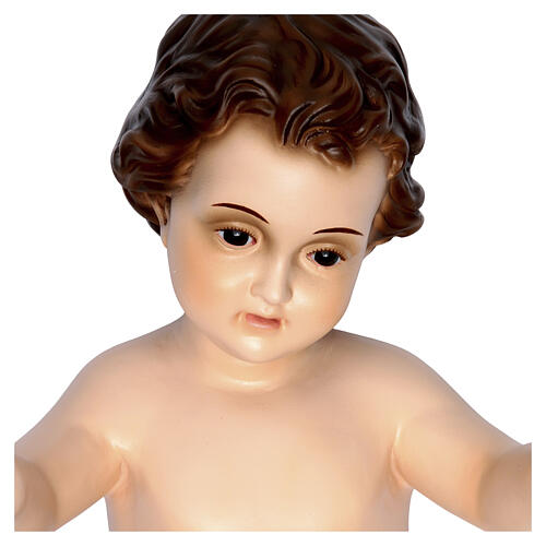 Baby Jesus, wrapped in cloth with crystal blue eyes, 58cm Landi FOR OUTDOOR 3