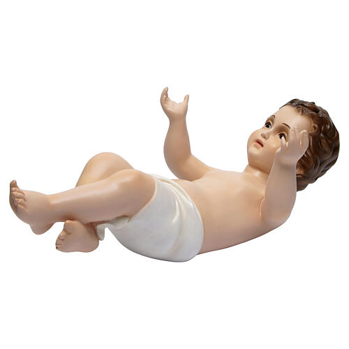 Baby Jesus, wrapped in cloth with crystal blue eyes, 58cm Landi FOR OUTDOOR 4