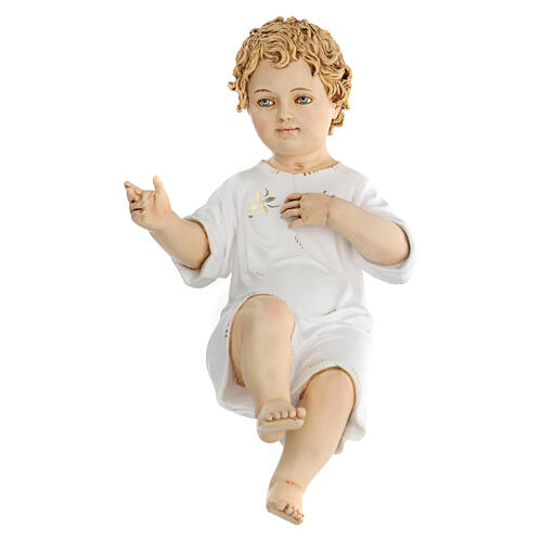 Baby Jesus in resin with painted eyes, 30 cm Landi 3