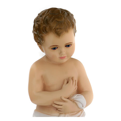 Niño Jesús manos cruzadas 24cm ojos cristal Landi 3