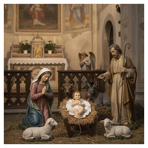 Niño Jesús manos cruzadas 24cm ojos cristal Landi 5