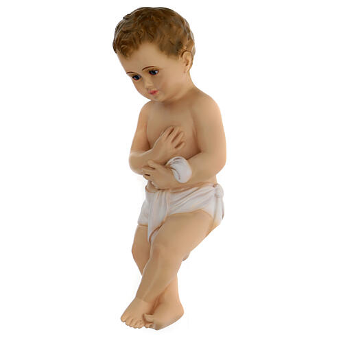 Bambino cm 24 nudo occhi cristallo Landi presepe 65 cm 4