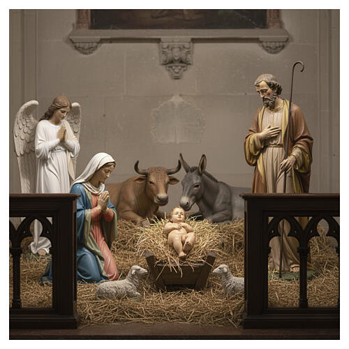 Enfant Jésus 50cm yeux en cristal Landi style baroque 4