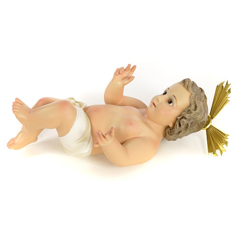 Baby Jesus in wood pulp, 40cm (fine decor.) 6