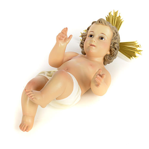 Niño Jesús con aureola 40cm pasta de madera dec. f 5