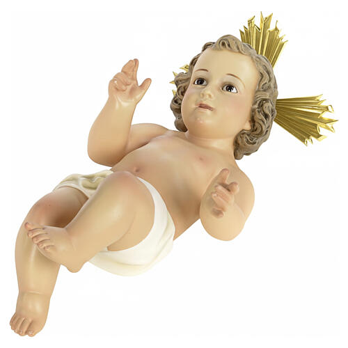 Niño Jesús con aureola 40cm pasta de madera dec. f 3