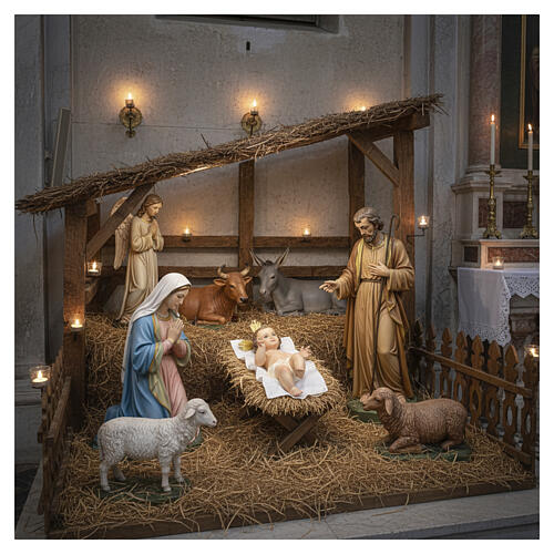 Niño Jesús con aureola 40cm pasta de madera dec. f 4