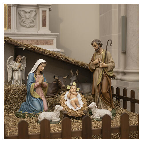 Baby Jesus in wood pulp, 20cm (fine decor.) 5