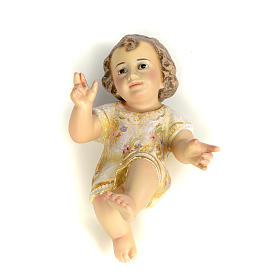 Statue Gesù Bambino: Gesù Bambino 15 cm in pasta di legno dec. extra Statue Gesù Bambino: Gesù Bambino 15 cm in pasta di legno dec. extra