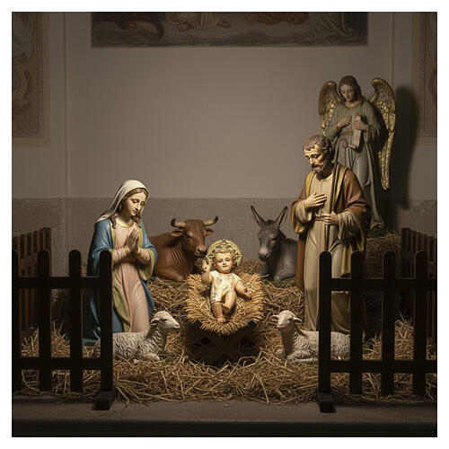 Baby Jesus in wood pulp, 15 cm (extra decor.) 6