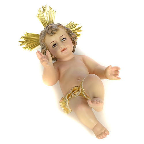 Baby Jesus in wood pulp, 20cm (extra decor.) 5