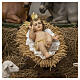 Baby Jesus in wood pulp, 20cm (extra decor.) s2