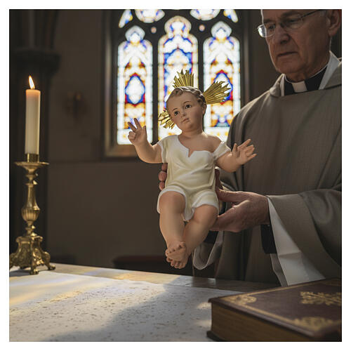 Niño Jesús con túnica 35cm pasta de madera 2