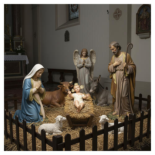 Baby Jesus statue in wood pulp, 35cm (fine decor.) 5