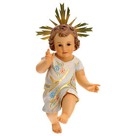 Gesù Bambino benedicente 35 cm pasta di legno dec. Speciale