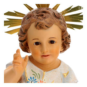 Gesù Bambino benedicente 35 cm pasta di legno dec. Speciale