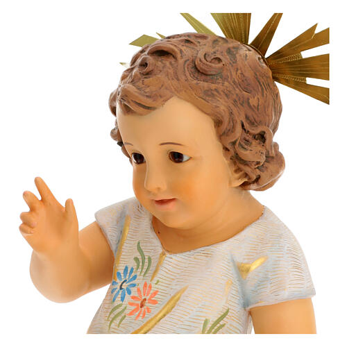 Gesù Bambino benedicente 35 cm pasta di legno dec. Speciale 6