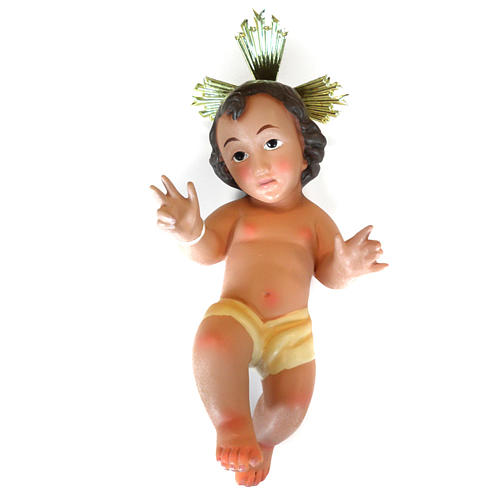 Baby Jesus statue with halo, 26cm made of ceramic 1
