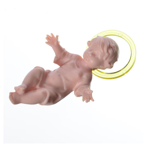 Baby Jesus 5cm in plastic with aureola 2