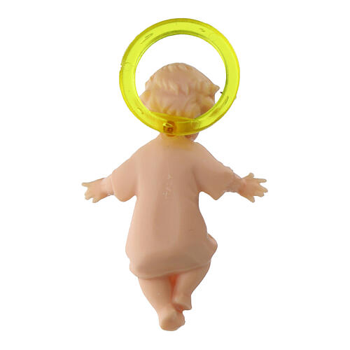 Menino Jesus 5 cm plástico com auréola 4